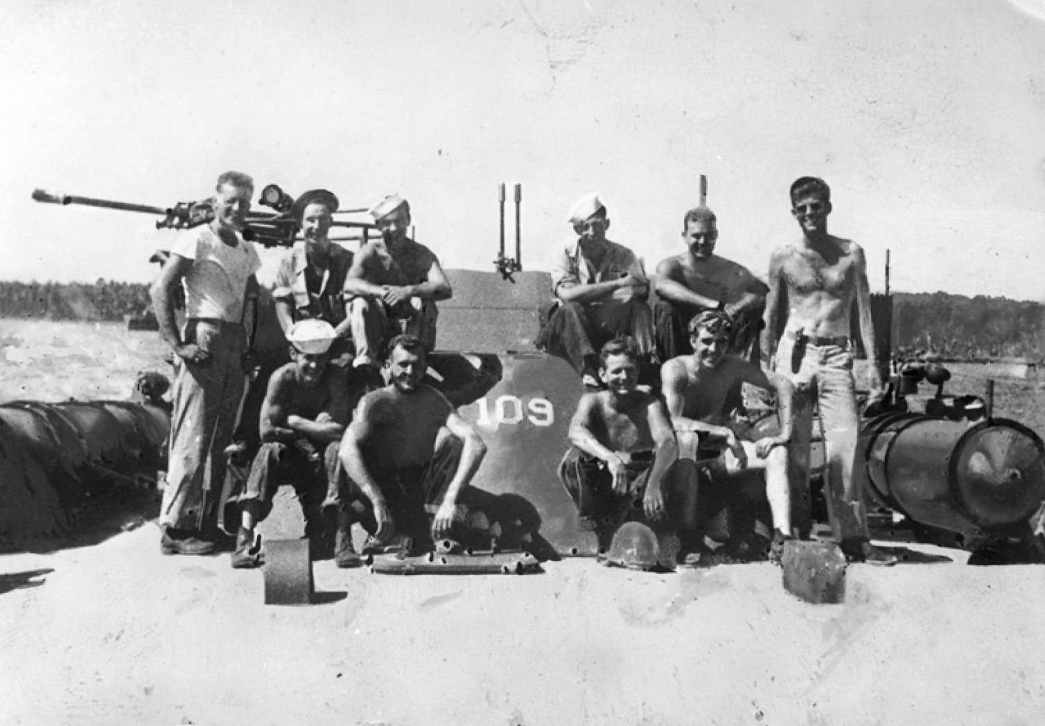 John F. Kennedy and crewmen of PT-109. 
